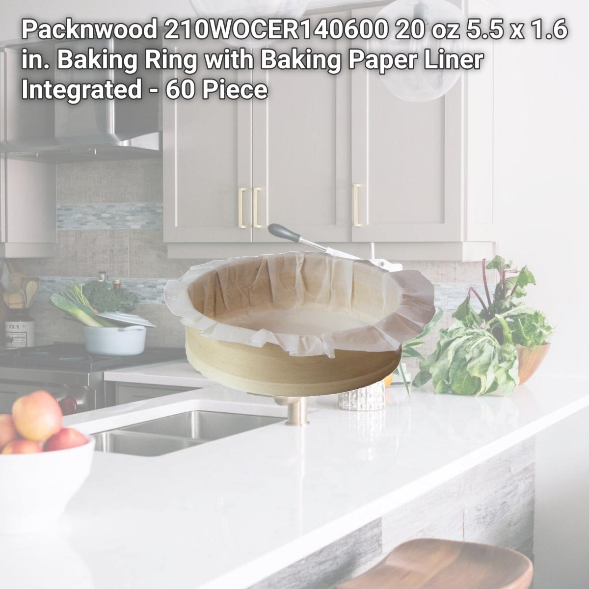 Picture of Packnwood 210WOCER140600 20 oz 5.5 x 1.6 in. Baking Ring with Baking Paper Liner Integrated - 60 Piece