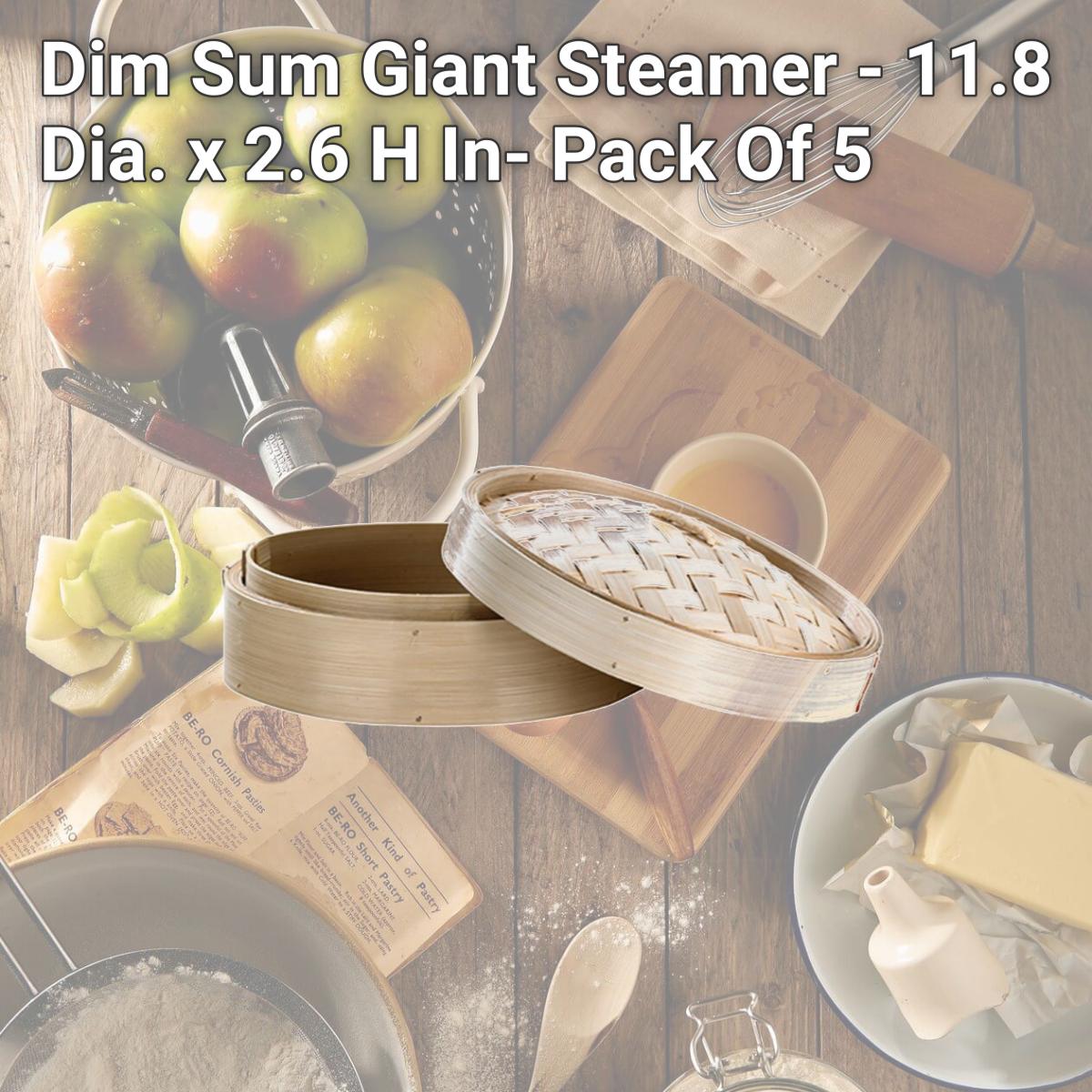 Picture of PacknWood 209BBDIM30 Dim Sum Giant Steamer - 11.8 Dia. x 2.6 H In- Pack Of 5