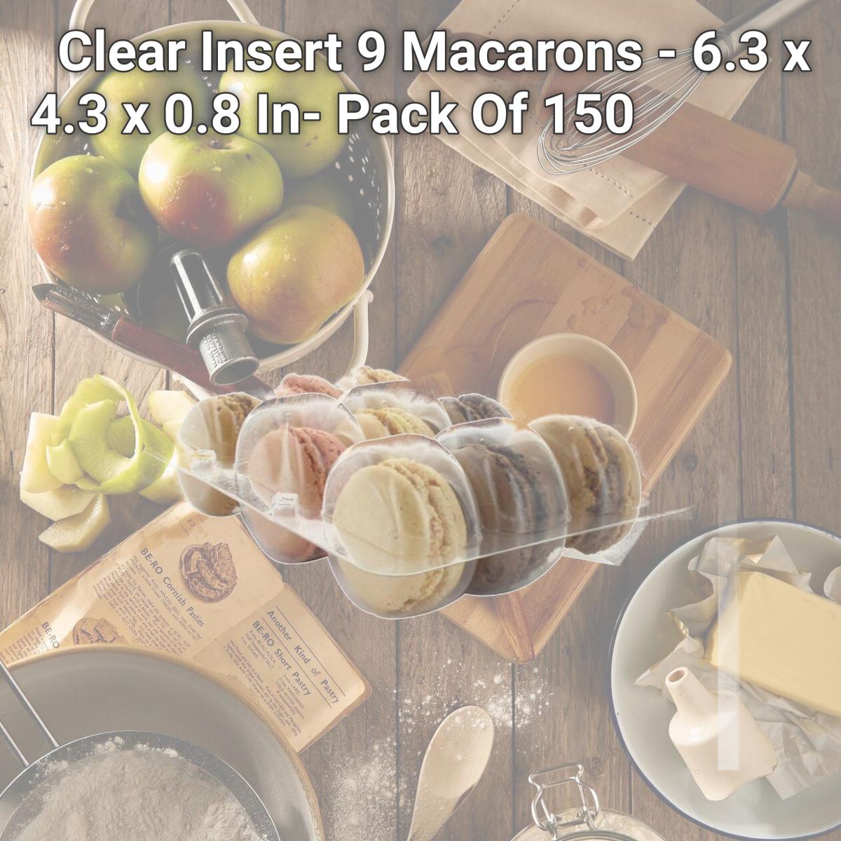 Picture of PacknWood 210MACINS9 Clear Insert 9 Macarons - 6.3 x 4.3 x 0.8 In- Pack Of 150