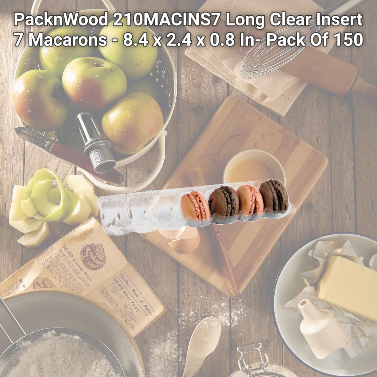 Picture of PacknWood 210MACINS7 Long Clear Insert 7 Macarons - 8.4 x 2.4 x 0.8 In- Pack Of 150