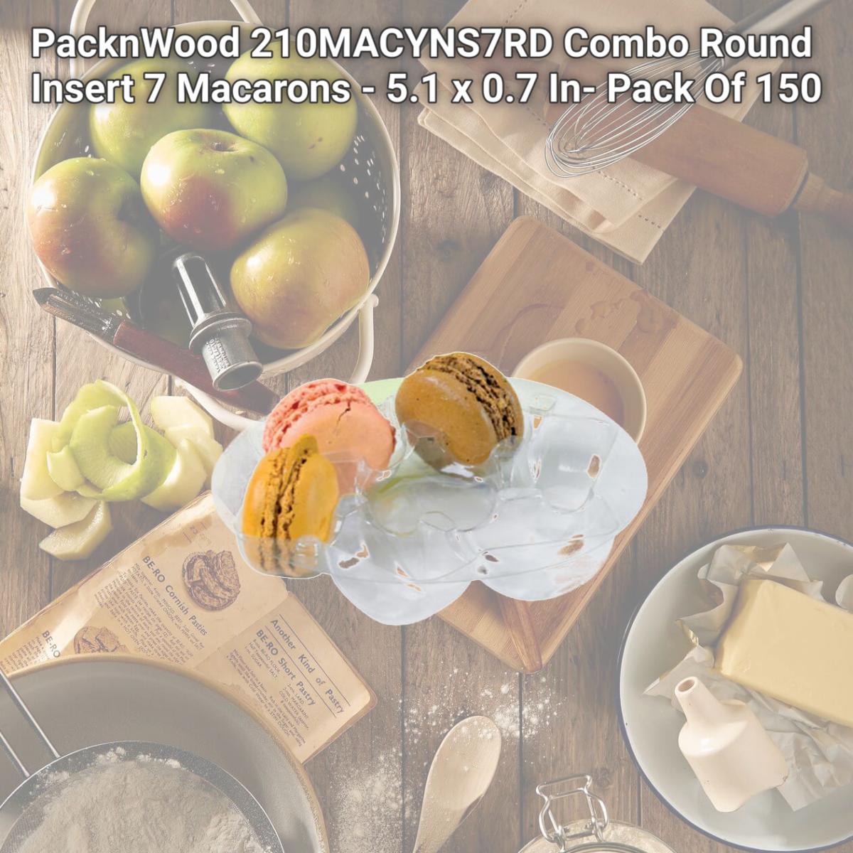 Picture of PacknWood 210MACYNS7RD Combo Round Insert 7 Macarons - 5.1 x 0.7 In- Pack Of 150
