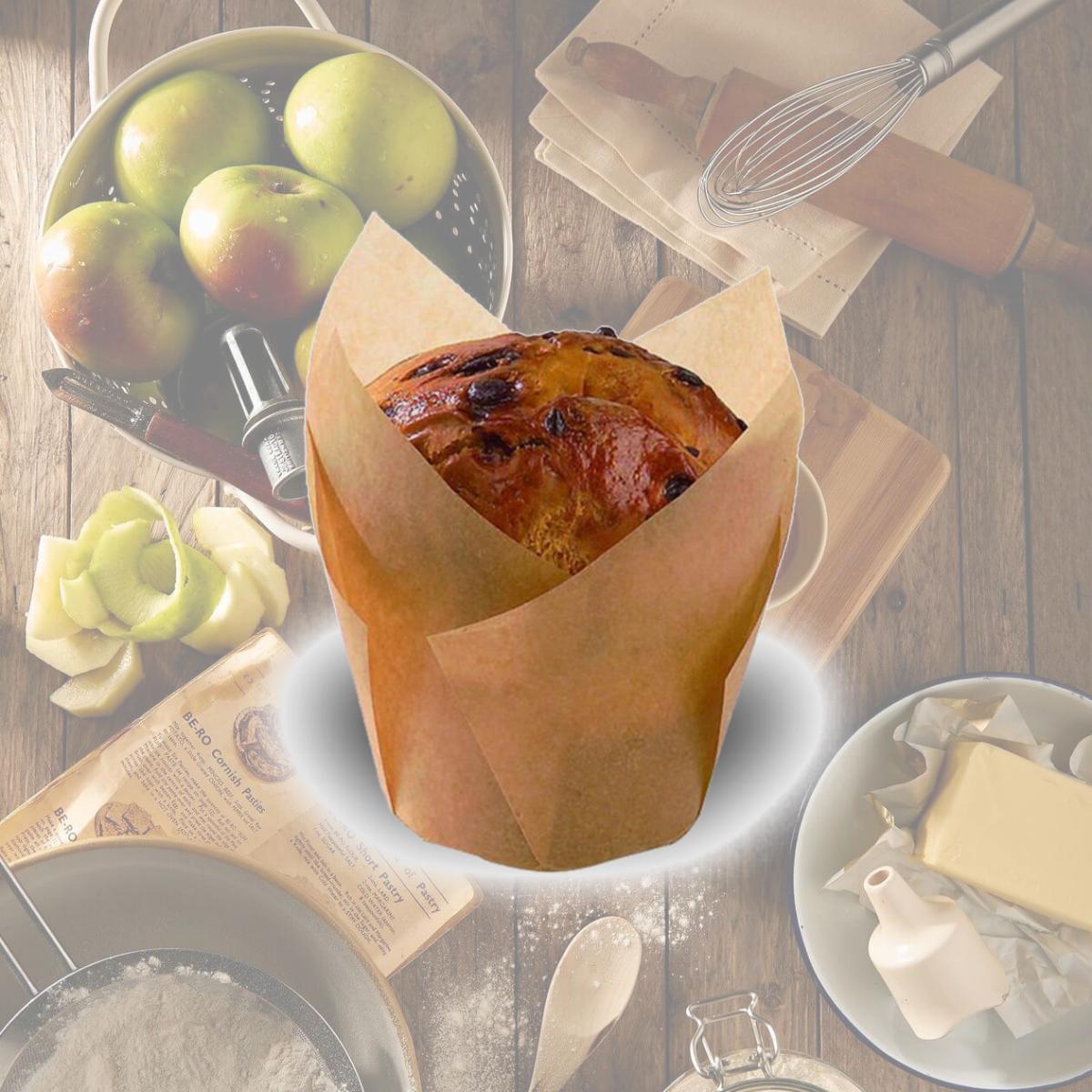 Picture of PacknWood 209CPST1M Tulips Golden Brown Silicone Baking Cup - 1.25 Oz. Pack Of 1000