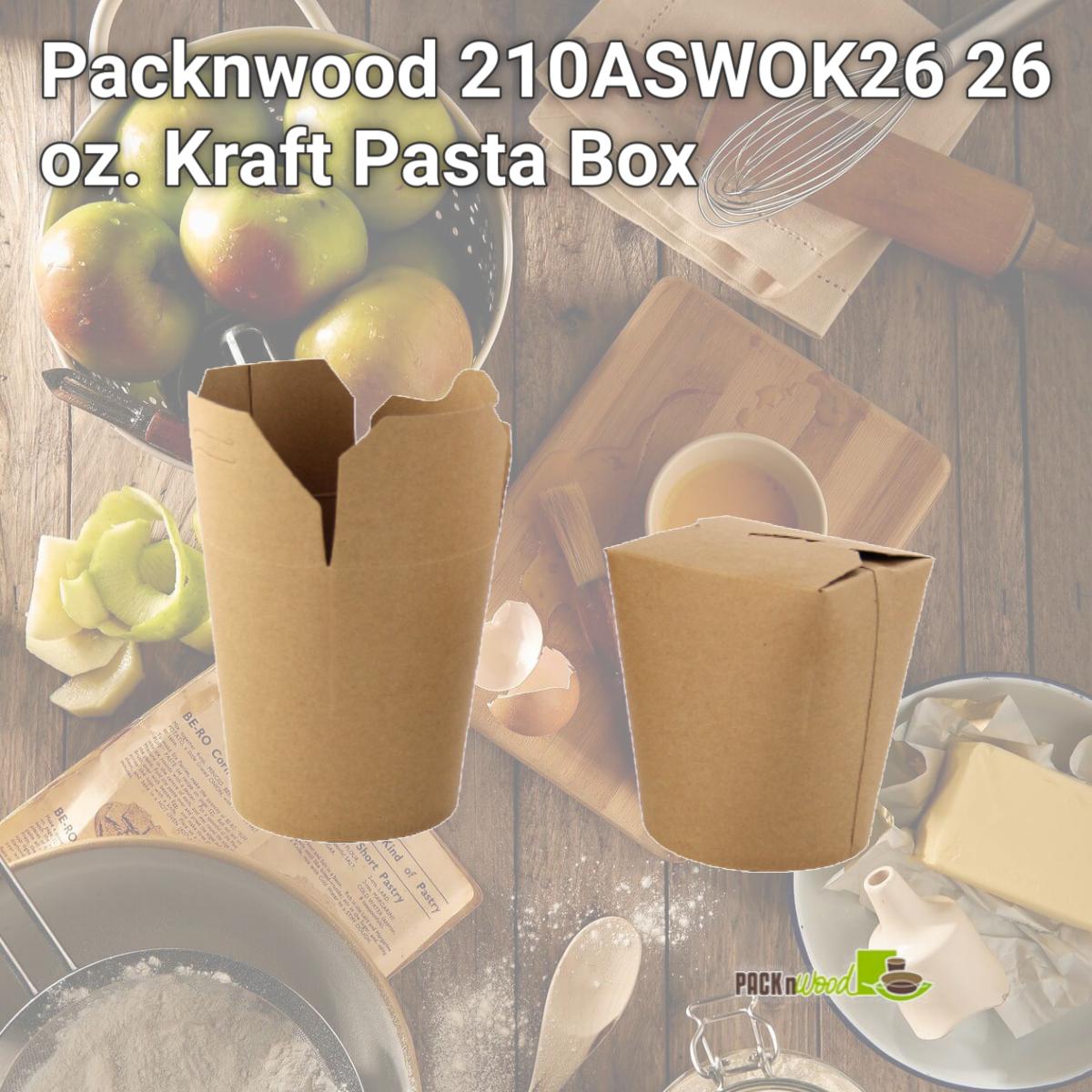 Picture of Packnwood 210ASWOK26 26 oz. Kraft Pasta Box