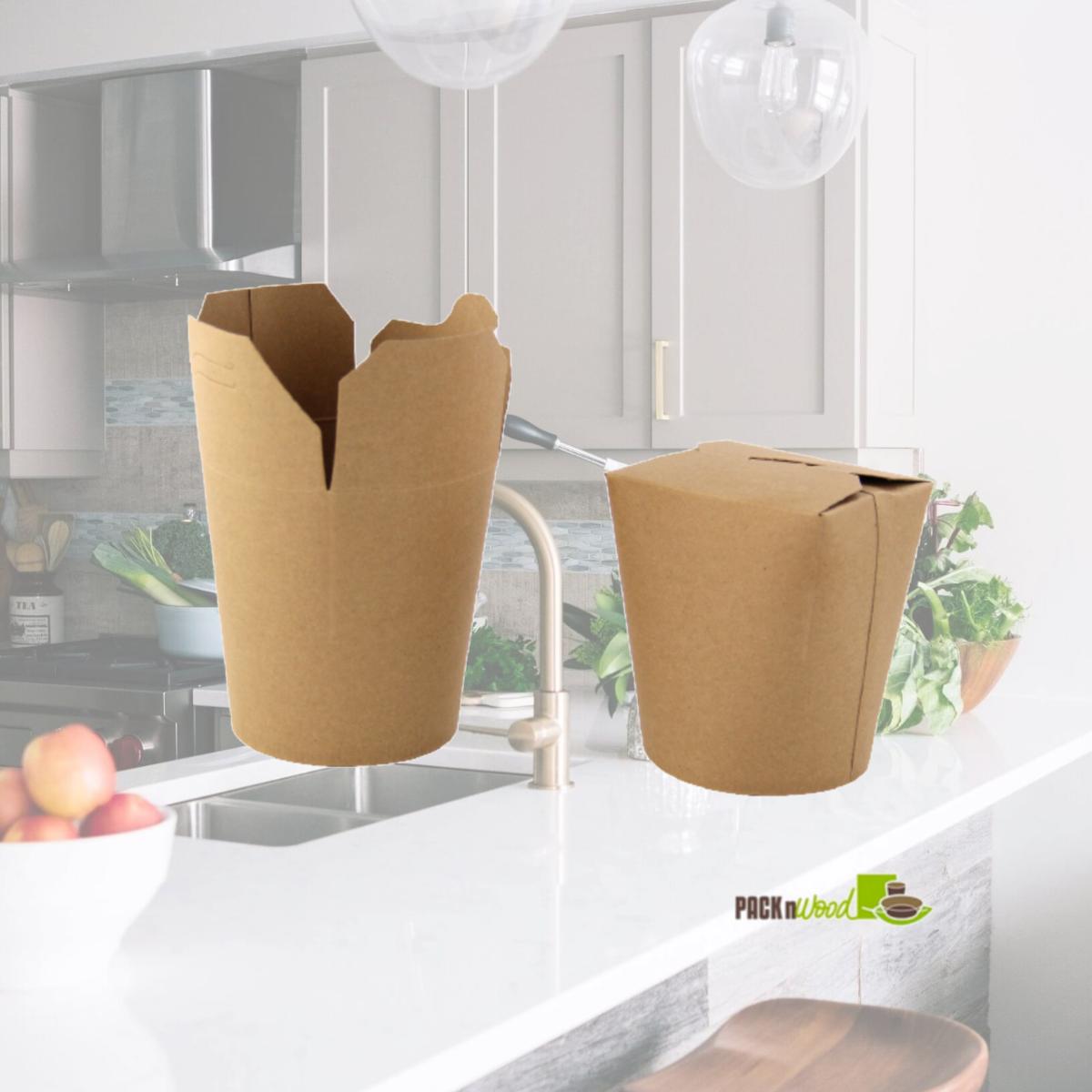 Picture of Packnwood 210ASWOK26 26 oz. Kraft Pasta Box