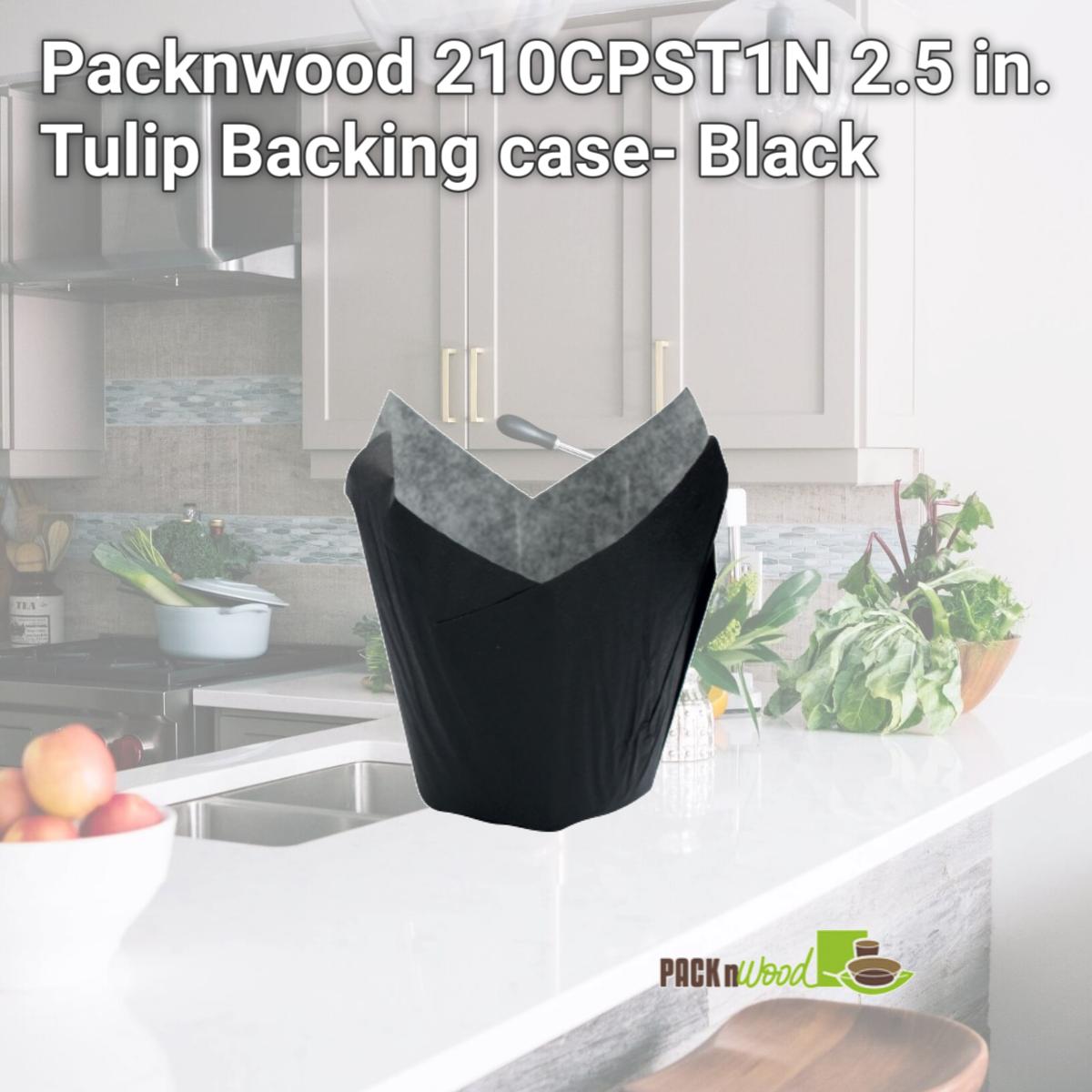 Picture of Packnwood 210CPST1N 2.5 in. Tulip Backing case- Black