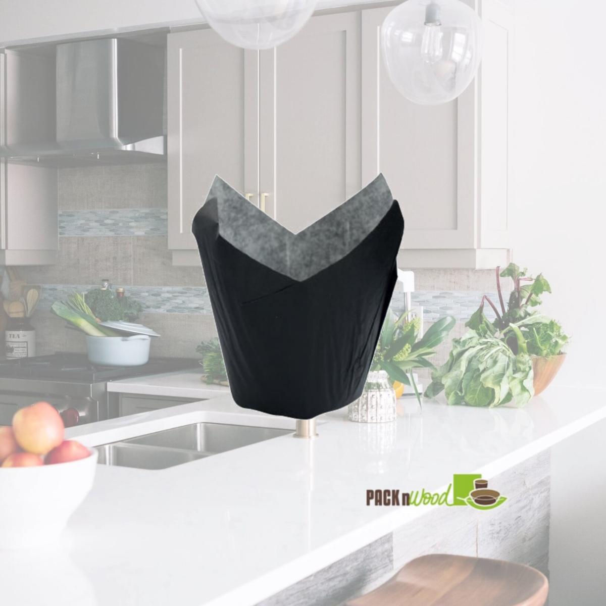 Picture of Packnwood 210CPST1N 2.5 in. Tulip Backing case- Black