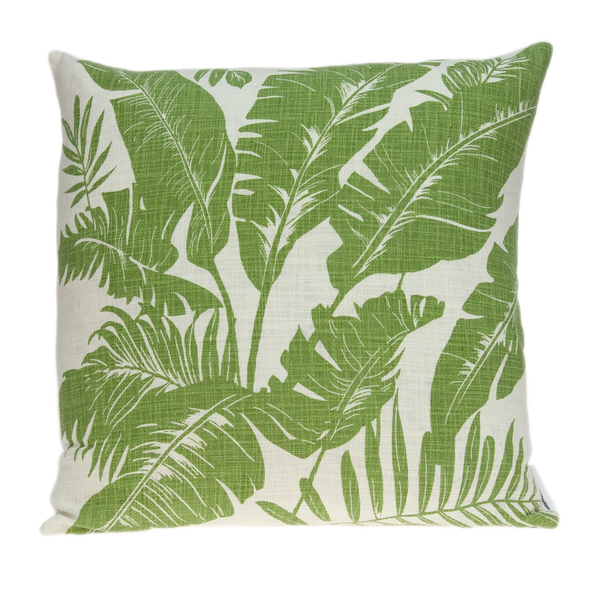 Pild11099c Canary Green & Beige Square Tropical Pillow Cover - 20 X 20 X 0.5 In.