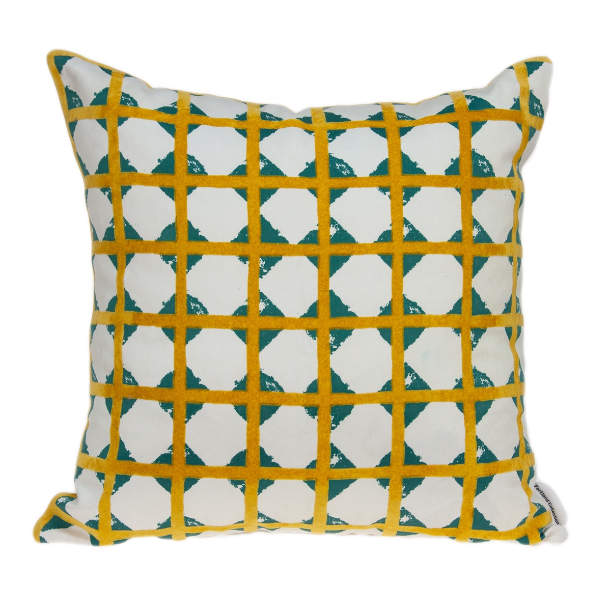 Pild11107c Gola Green, Gold & White Square Contemporary Pillow Cover - 20 X 20 X 0.5 In.