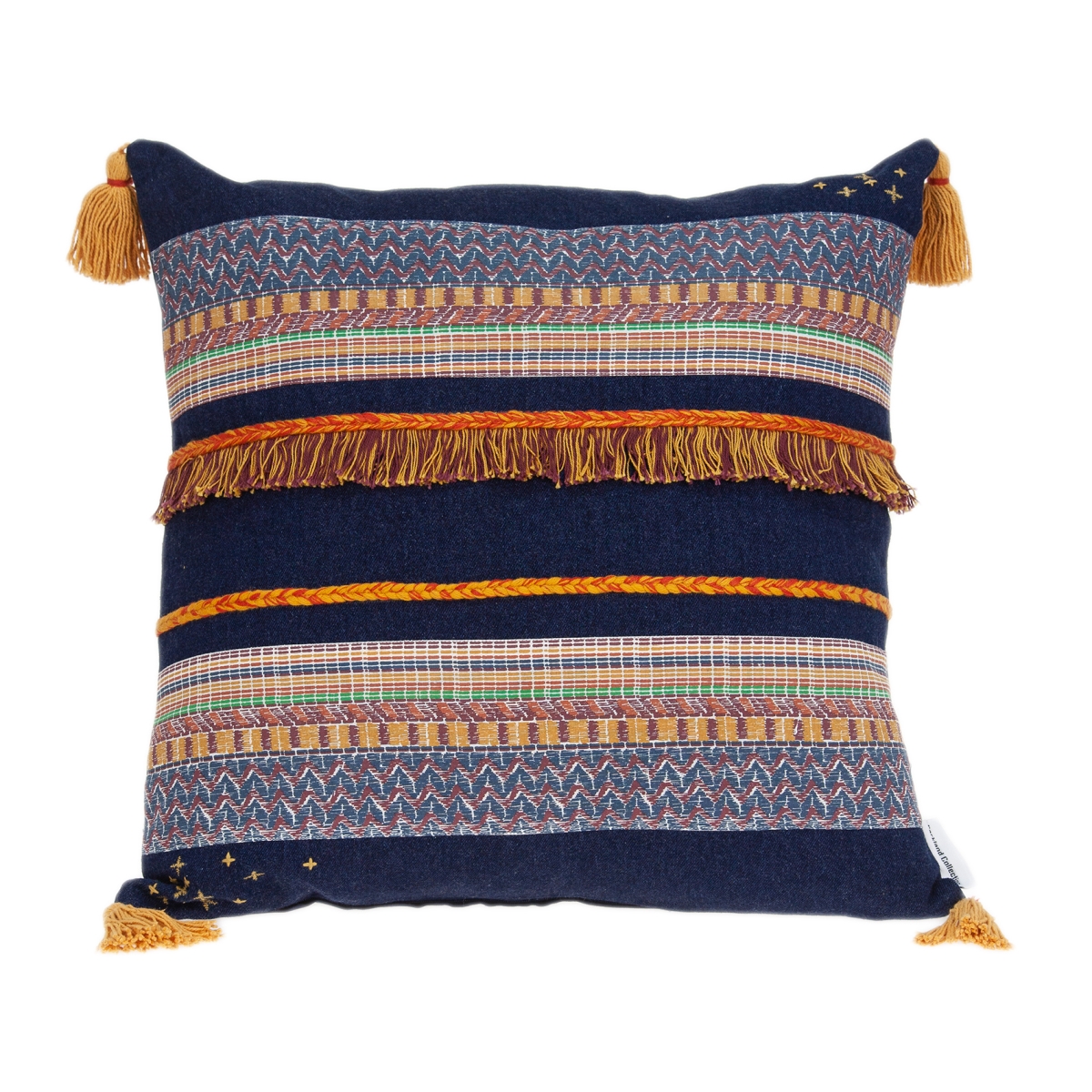 Pild11123p Skye Multi Color Square Bohemian Pillow Cover With Poly Insert - 20 X 20 X 7 In.