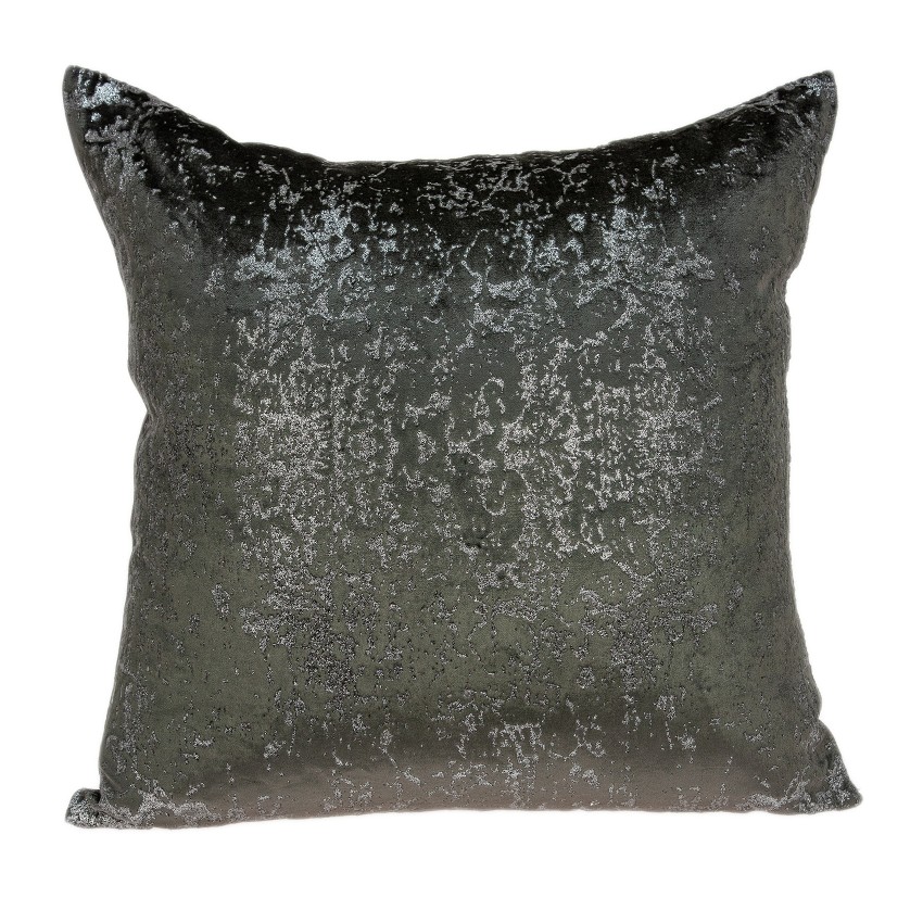 Pild11134c Yaku Grey & Silver Square Transitional Pillow Cover - 20 X 20 X 0.5 In.