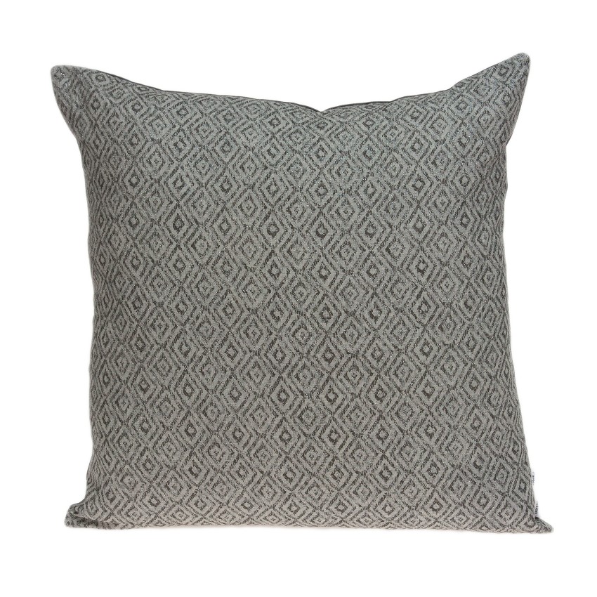 Pild11135c Mudra Grey & Silver Square Transitional Pillow Cover - 20 X 20 X 0.5 In.