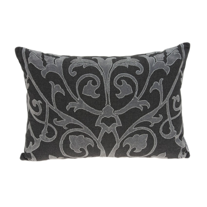Pild11136p Sophia Dark & Light Grey Rectangle Traditional Pillow Cover With Poly Insert - 14 X 20 X 6 In.