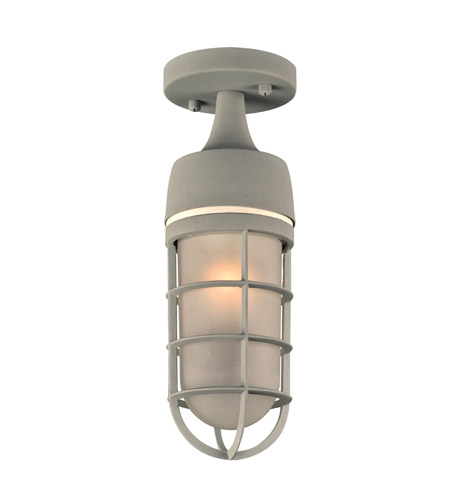 Cage Silver Exterior Ceiling Light