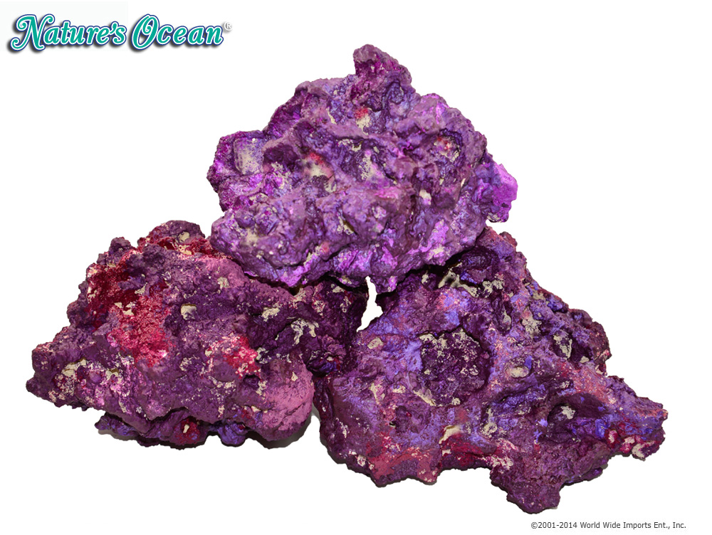 029634 40 Lbs World Wide Imports Natures Ocean Rock Purple Base Rock