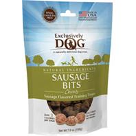 305069 7 Oz Sively Dog Sausage Bits Pouch Flavored Training Treats