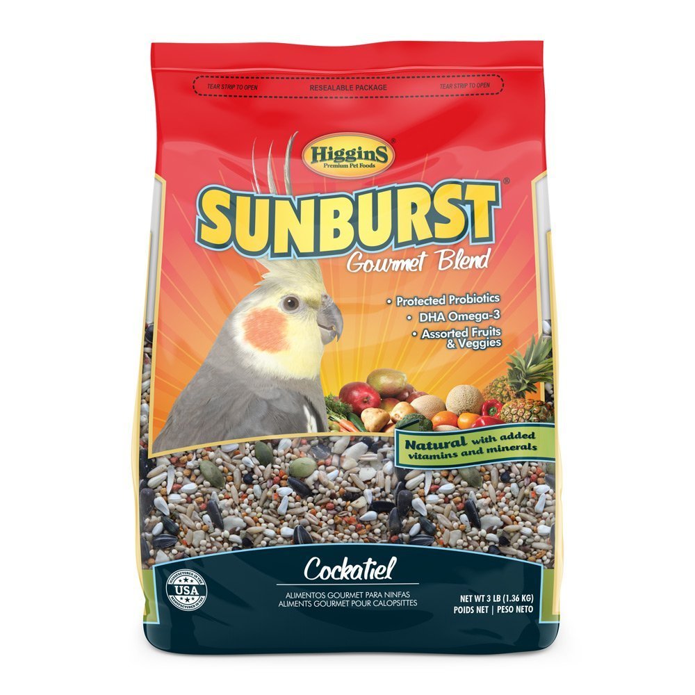 Higgin 466180 3 Lbs Sunburst Gourmet Food Mix For Cockatiels, 6 Count