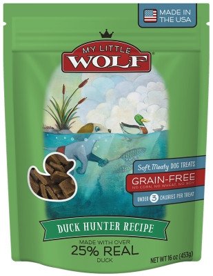 Wagger 552068 16 Oz My Little Wolf Duck Recipe Dog Treats
