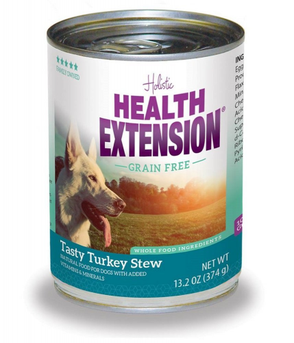 Vetsch 587185 13.2 Oz Health Extension Grain Free Tasty Turkey Stew Canned Dog Food - Case Of 12