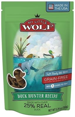 Wagger 552067 5.29 Oz My Little Wolf Dog Treat Duck Hunter Recipe
