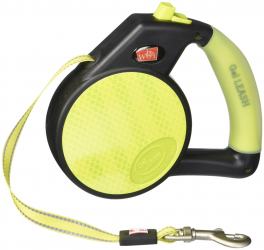 748005 Reflective Gel Retractable Leash - Large, Yellow