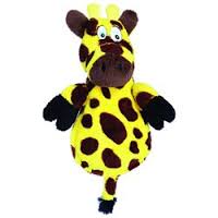 Worldw 786117 Hear Doggy Large Flatties Giraffe - Yellow