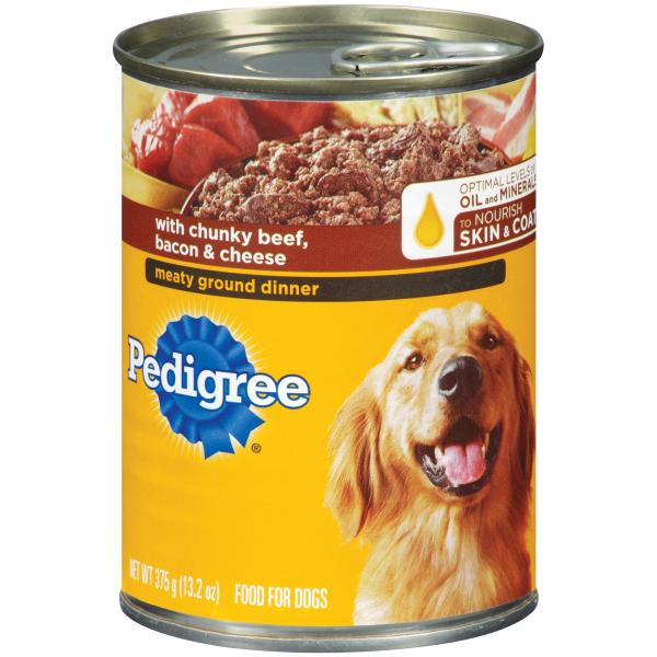 Marspc 798359 13.2 Oz Pedigree Ground Dinner With Chunky Beef Bacon & Cheese - Pack Of 12