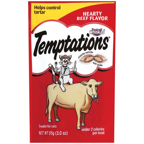 Marspc 798460 3 Oz Whiskas Temptations Hearty Beef Flavor - Pack Of 12