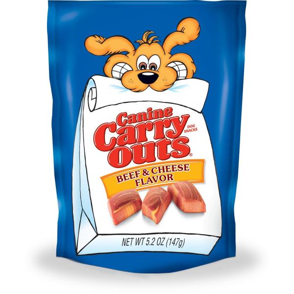 Delmon 799014 5 Oz Canine Carry Outs Soft Chew Beef N Cheese - Pack Of 12