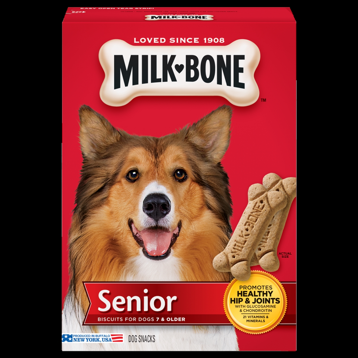 Delmon 799025 20 Oz Milk Bone Senior Raw Biscuit - Pack Of 12