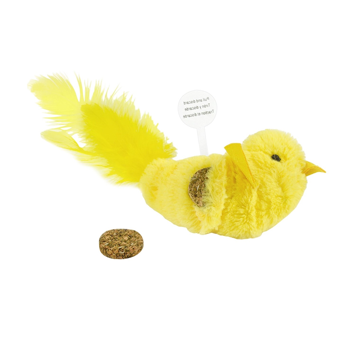 808264 Our Pets Corknip Cat Toy Yellow Fellow