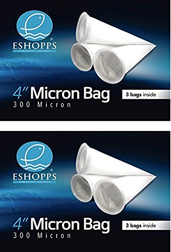 Eshop 889123 4 In. 300-micron Filter Bags, Pack Of 3