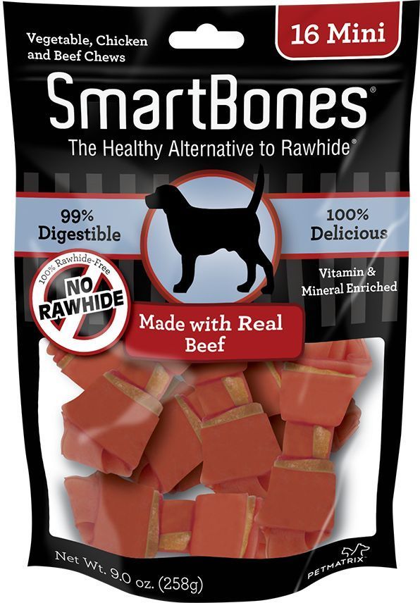 Petmx 923071 Smartbone Beef Mini Dog Treat - Pack Of 16