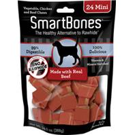 Petmx 923072 Smart Bone Mini Beef Dog Chew Treat - Pack Of 24