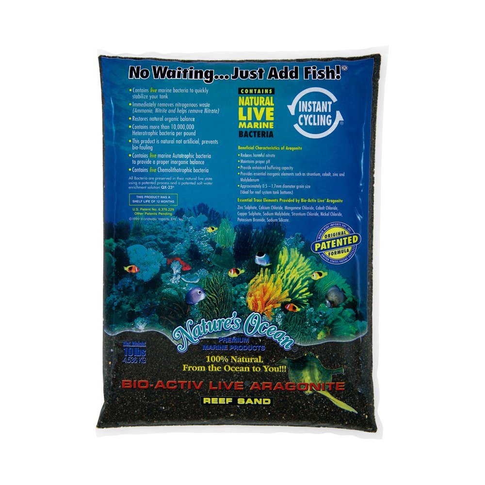 Worldwide Imports 029619 20 Oz Bio-active Reefsand For Aquarium, Black - 2 Pieces