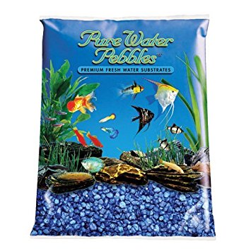 Worldwide Imports 029547 5 Oz Purewater Pebble Aquarium Gravel, Marine Blue - 6 Pieces
