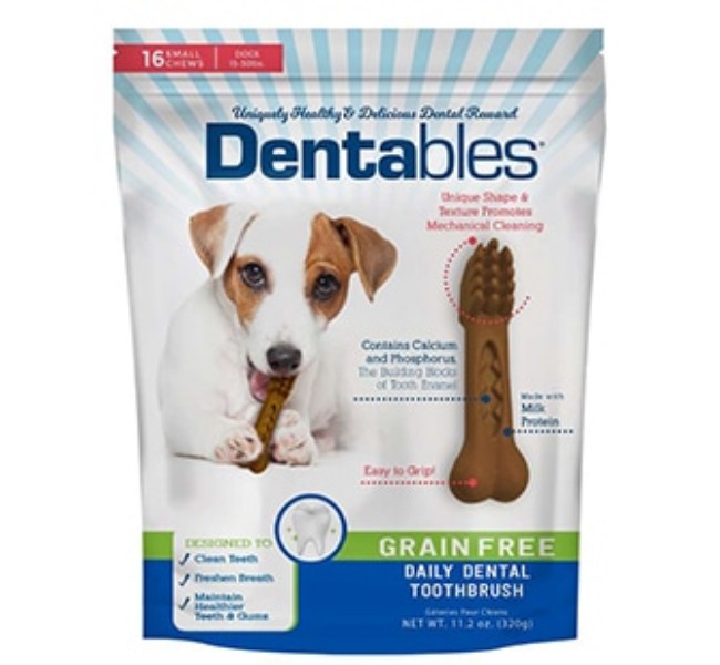 134531 Grain Free Dentables Treats Small Chew, 9 Pack