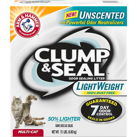 718023 15 Lbs Clump & Seal Lightweight Unscented Cat Litter