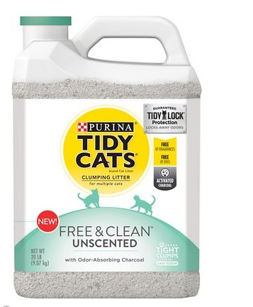 702115 Tidy Cats Free & Clean Unscented Clumping Cat Litter - Case Of 2