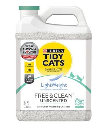 702117 Tidy Cats Lightweight Free & Clean Unscented Cat Litter - Case Of 2