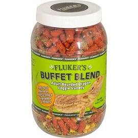 919252 4.5 Oz Flukers Buffet Blend Veggie Variety Adult Bearded Dragon Food