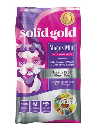 937431 Mighty Mini Lamb, Sweet Potato & Cranberry Toy & Small Breed Recipe Grain-free Dry Dog Food - Case Of 6