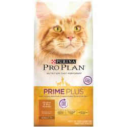 381343 Pro Plan Prime Plus Adult 7 Plus Chicken & Rice Formula Dry Cat Food - Case Of 4