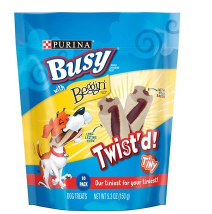 381562 5.3 Oz Busy Bone With Beggin Twist Tiny Dog Treats - Case Of 6