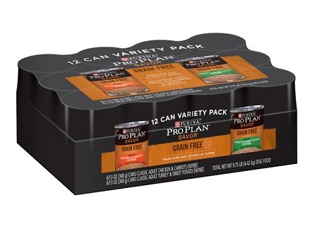381553 13 Oz Pro Plan Savor Variety Pack Grain-free Canned Dog Food - 12 Count