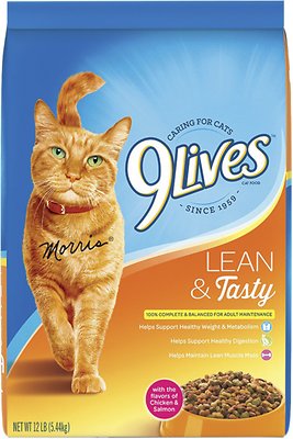 799899 3.15 Lbs 9 Lives Lean & Tasty Dry Cat Food - Case Of 4