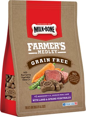 799620 12 Oz Milk-bone Farmer S Medley Grain-free Lamb & Spring Vegetables Dog Treats - Case Of 4