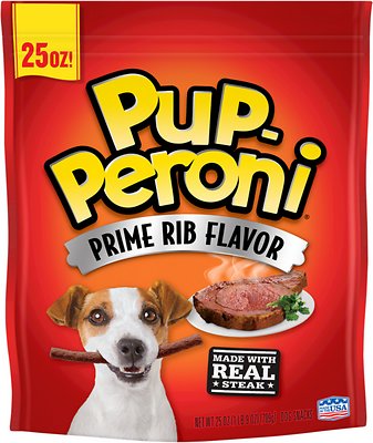 799538 38 Oz Pup-peroni Prime Rib Flavor Dog Treats - Case Of 4