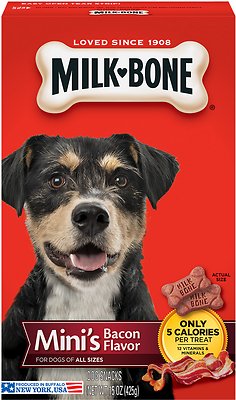 799764 36 Oz Milk-bone Mini S Bacon Flavor Biscuit Dog Treats - Case Of 2