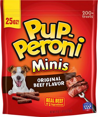 799962 25 Oz Pup-peroni Minis Original Beef Flavor Dog Treats - Case Of 4