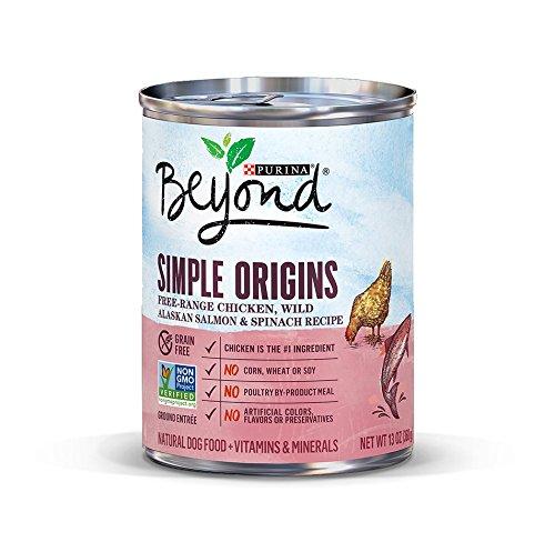 178358 12.5 Oz Beyond Simple Origins Free-range Chicken, Wild Alaskan Salmon & Spinach Recipe Natural Dog Food - Case Of 12